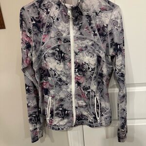 Lululemon Athletica Floral Ski Jacket - Gray and Pink